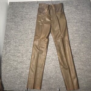 Vintage Neto Leather Pants Brown Womens 30 Straight Leg High Rise Pants